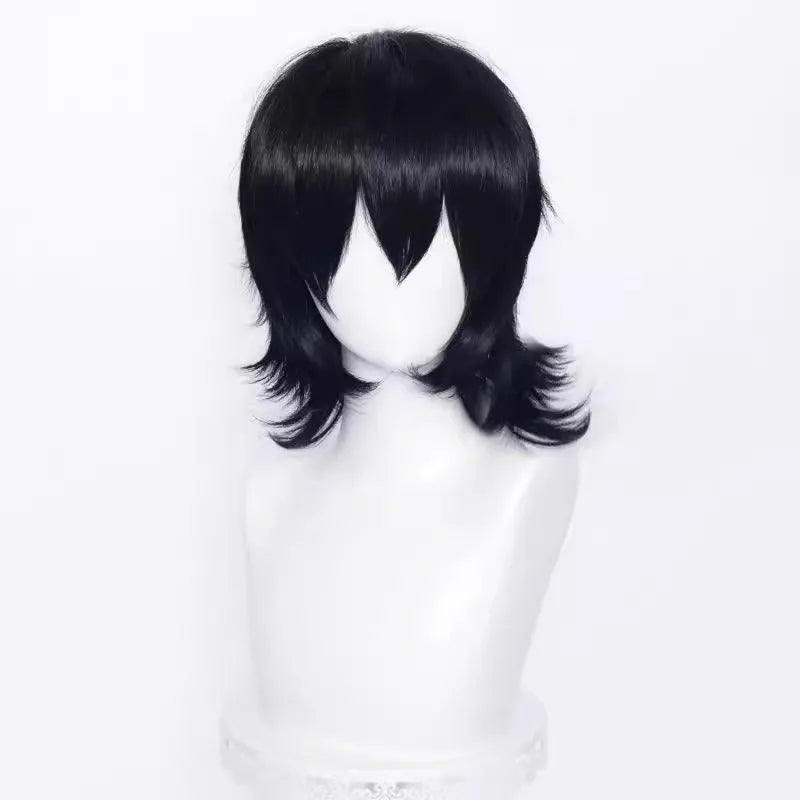 Men's short hairstyle cosplay wig in high-temperature fibre with anti-curling mechanism