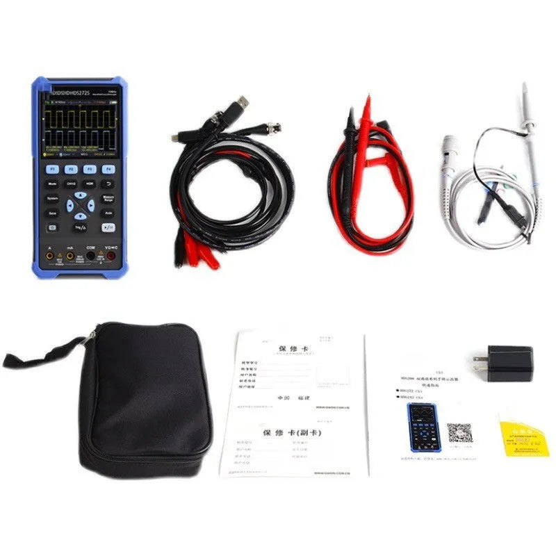 Owon HDS272 handheld digital oscilloscope with display screen and control buttons