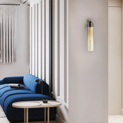 Nordic postmodern creative glass wall lamp with modern minimalist design and 10x40cm dimensions