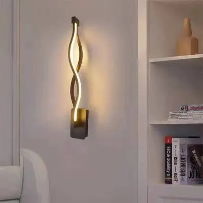 Nordic style LED wall lamp with a silicone shade mounted on a bedroom wall