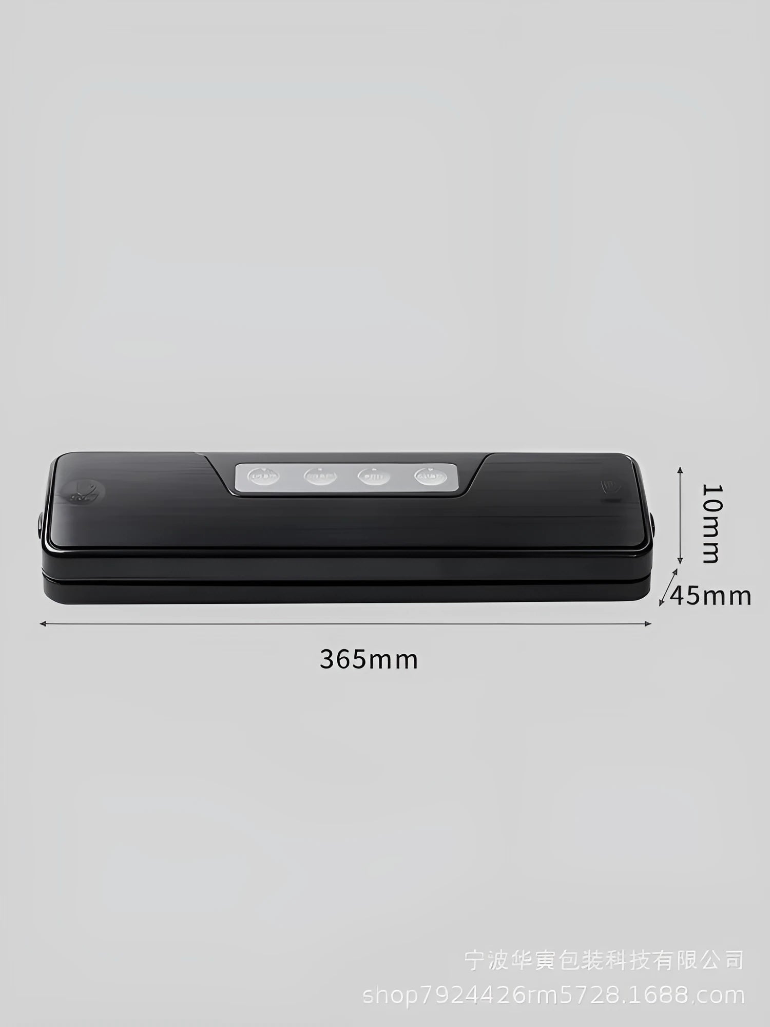 Black automatic vacuum sealer machine for household food preservation and item storage protection