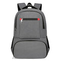 Light grey Oxford cloth insulated picnic backpack with curved shoulder straps and multiple compartments.
