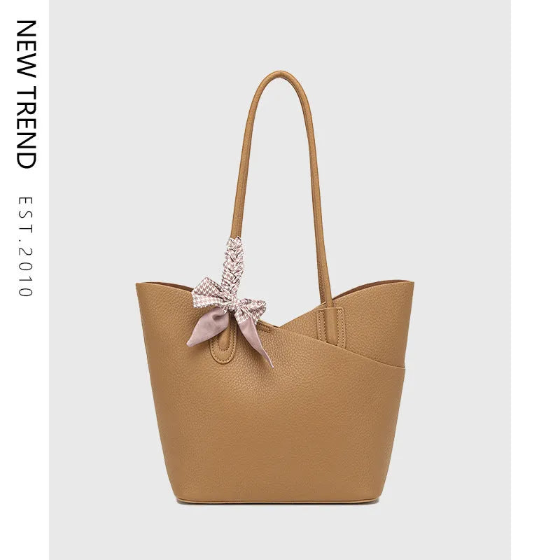 PU leather casual shoulder handbag in vertical square shape with sewing line detail in multiple colours