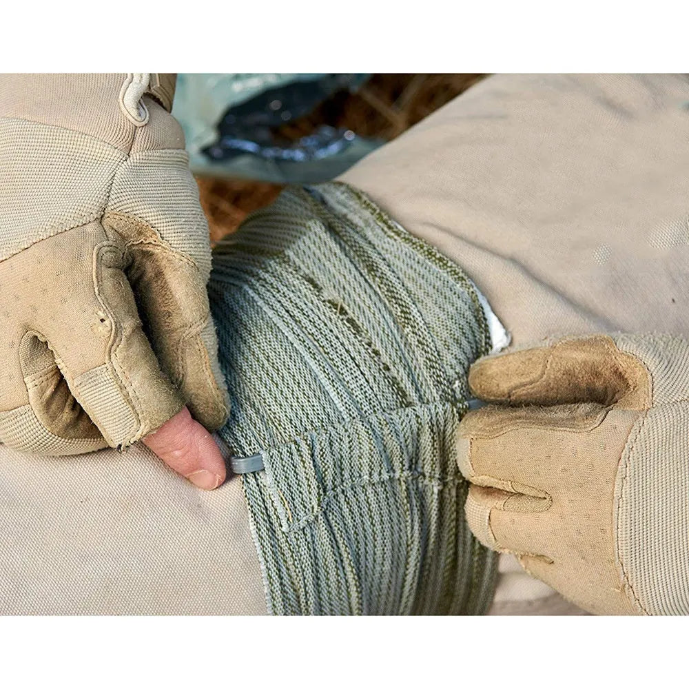 Tactical training gauze bandage rolls in 4-inch and 6-inch sizes for outdoor emergency medical practice
