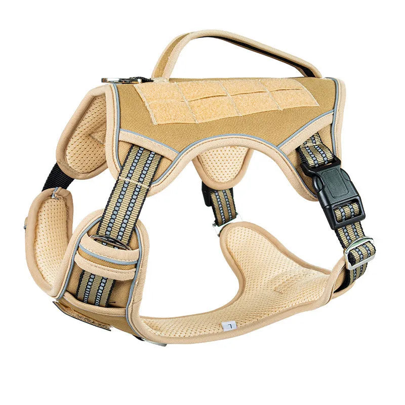 Tactical Oxford cloth chest strap for search and rescue working dogs in camouflage colours