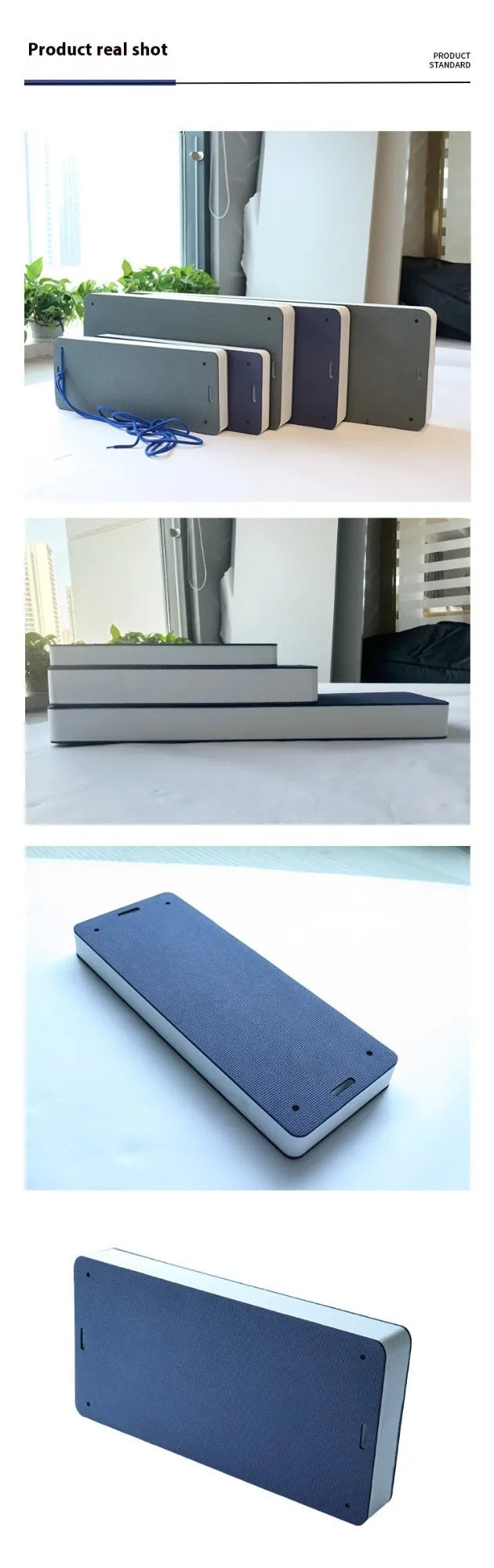Blue or grey EVA boat fender bumper for shockproof dock protection in large 59cm or small 49cm sizes.