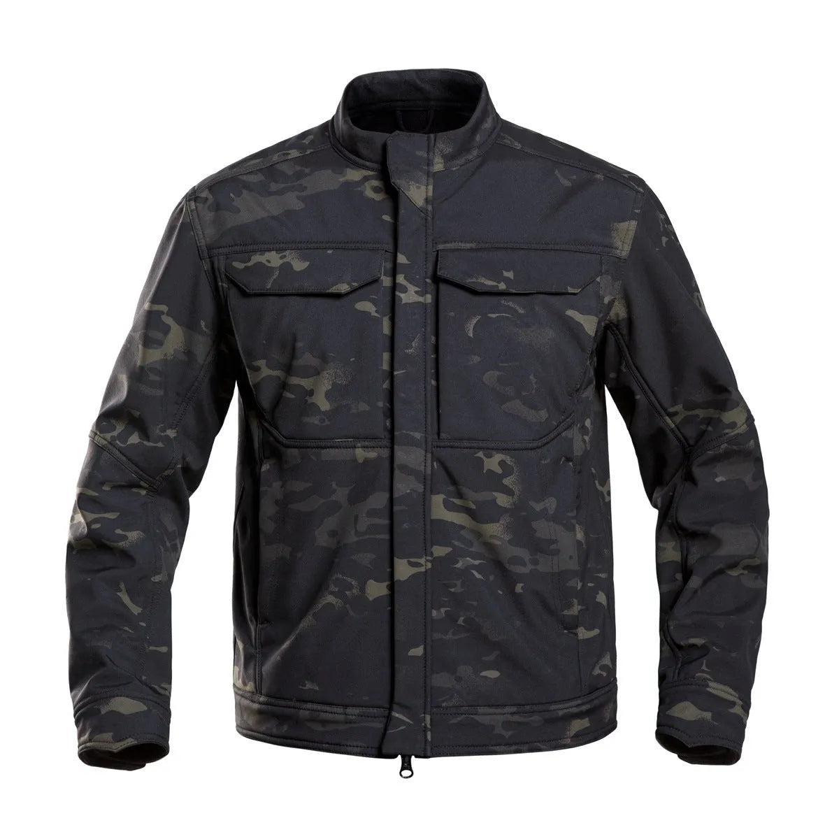 Bone Frog Peak Breaker black soft shell jacket for mountaineering and outdoor sports.