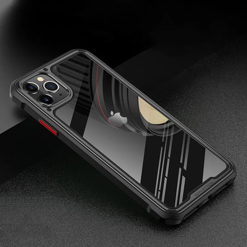 Silicone phone case with transparent back for Apple iPhone 11 series in multiple colours