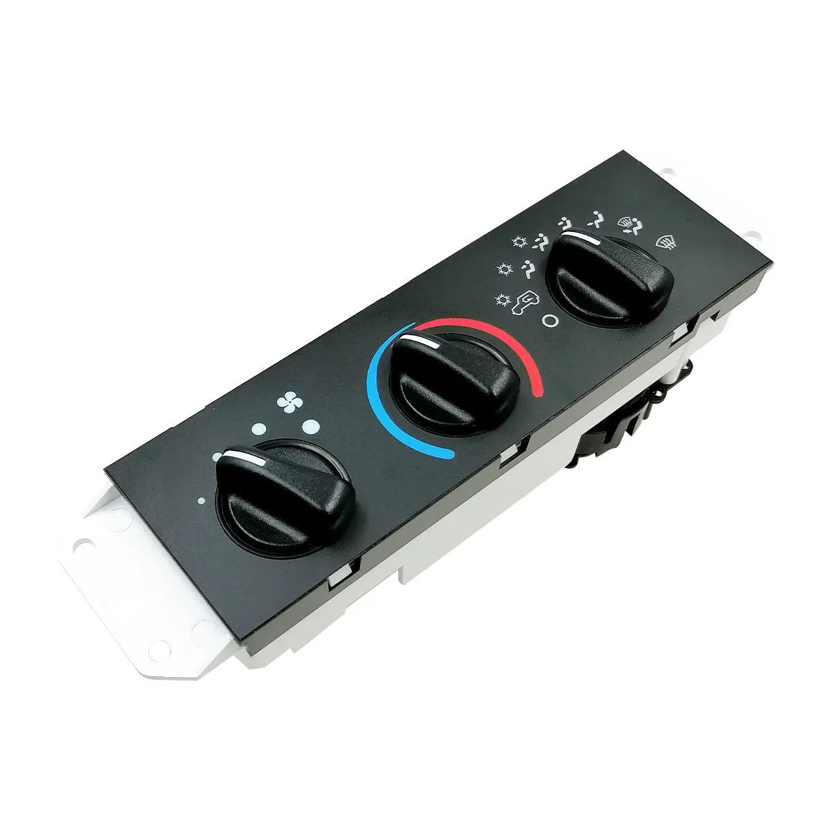Black automotive air conditioning control panel for Jeep Wrangler 2005-2006, OE number 55056558AA.