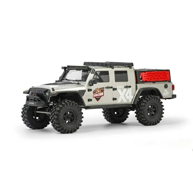 Plastic Big Leopard remote control electric rock crawler with four-wheel drive in Gun Gray colour on dirt surface