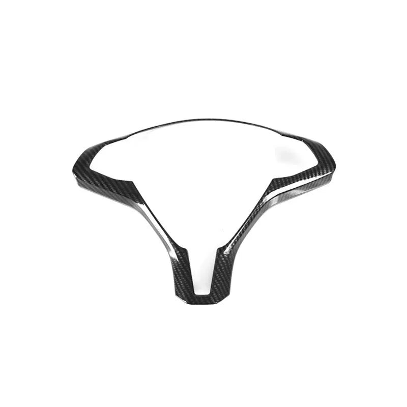 Tesla Model S steering wheel decorative trim strip in carbon fibre colour finish