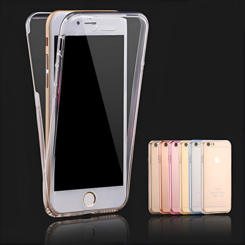 360 degree all inclusive TPU phone case for iPhone in simple design front and back covers colour options