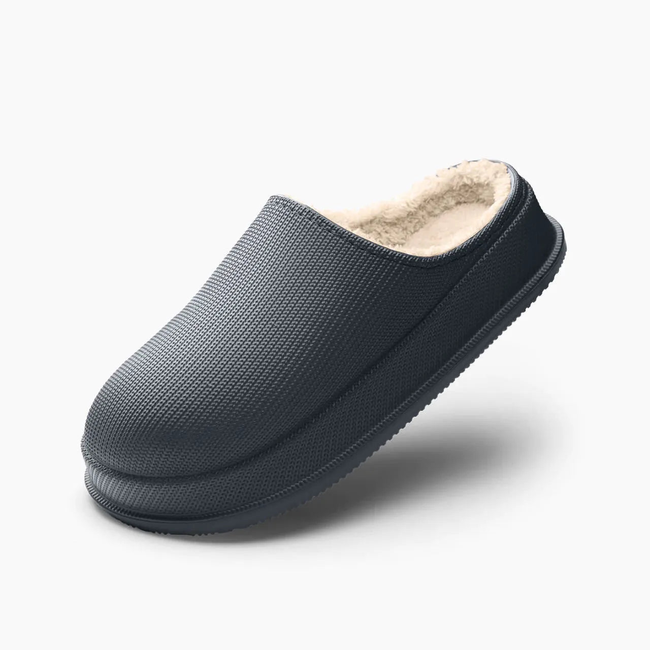 EVA autumn winter waterproof non-slip warm home cotton slippers for couples, dark grey colour, size 42-43