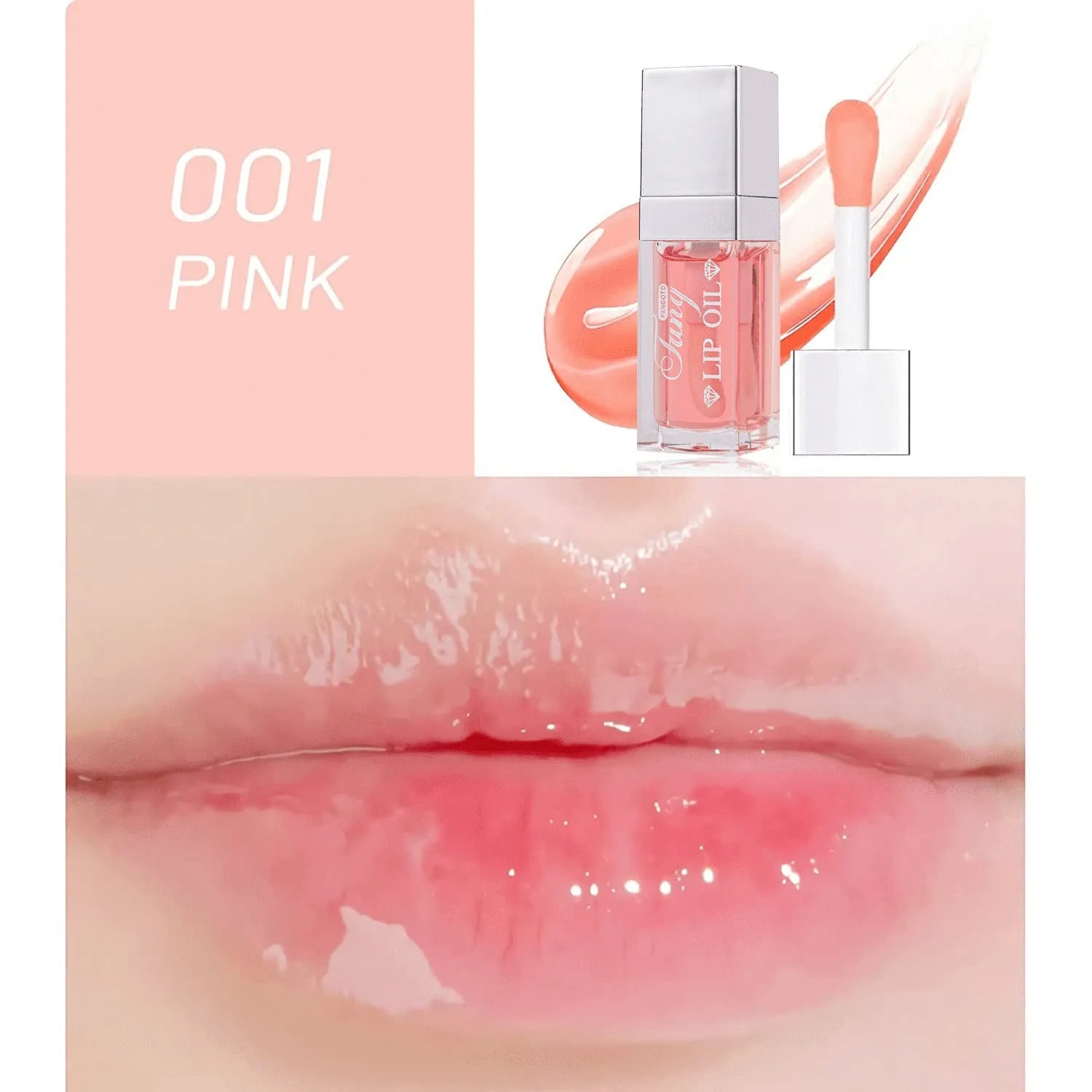 Five colour options of bright lip gloss mint lipstick with moisturising and repairing effect