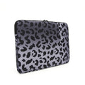 Leopard print laptop sleeve with anti-shock protection for 13-inch to 16-inch devices
