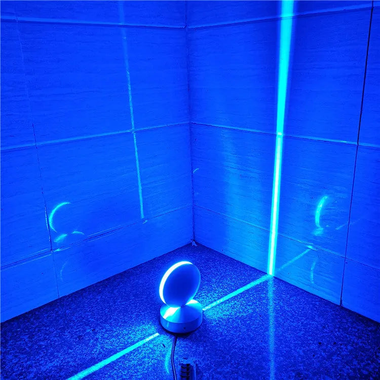 Modern aluminium and glass corridor wall lamp spotlight bar with LED lighting in one of five colour options.
