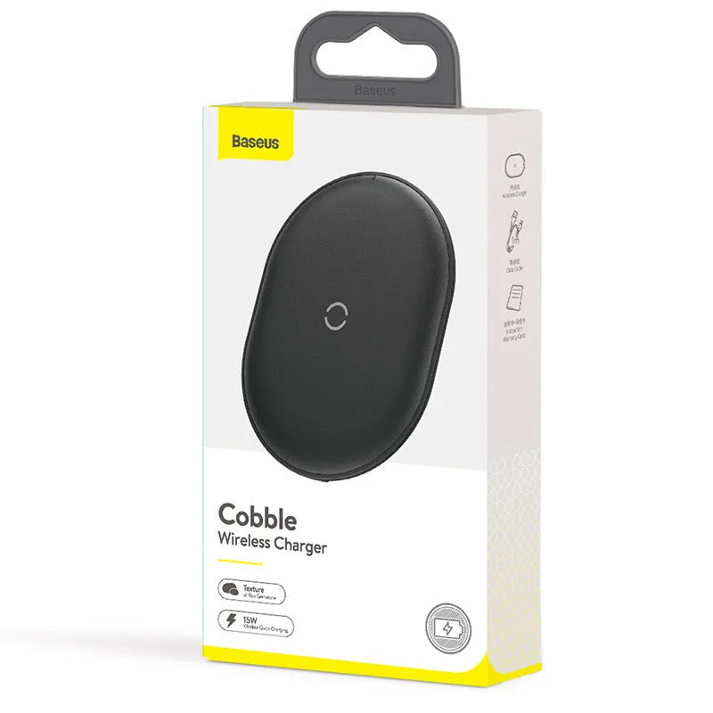 15W wireless charging pad with Type-C cable in black or white colour options