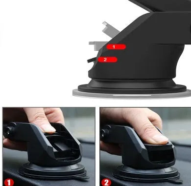 Universal telescopic car phone bracket with ABS construction on dashboard