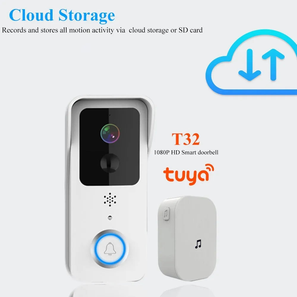 Smart waterproof visual doorbell with remote intercom HD video capability