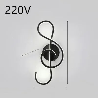 Nordic style LED wall lamp with a silicone shade mounted on a bedroom wall