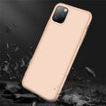 Three-section PC mobile phone case for Apple iPhone 11 in solid black colour, back cover style