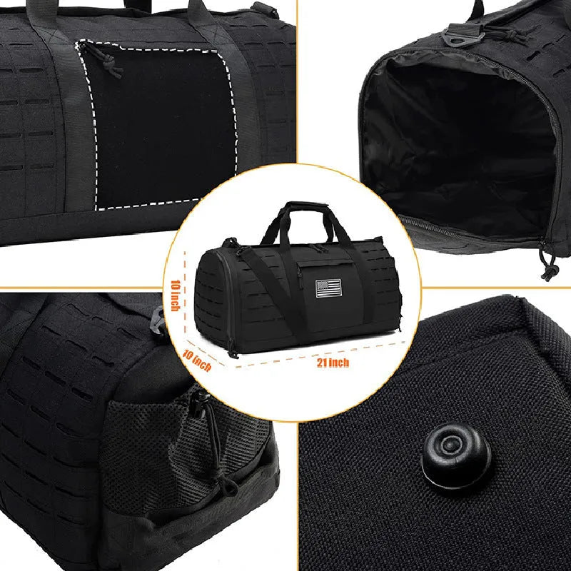 Men's sports fitness handbag in oxford cloth with air pillow belt shoulder strap