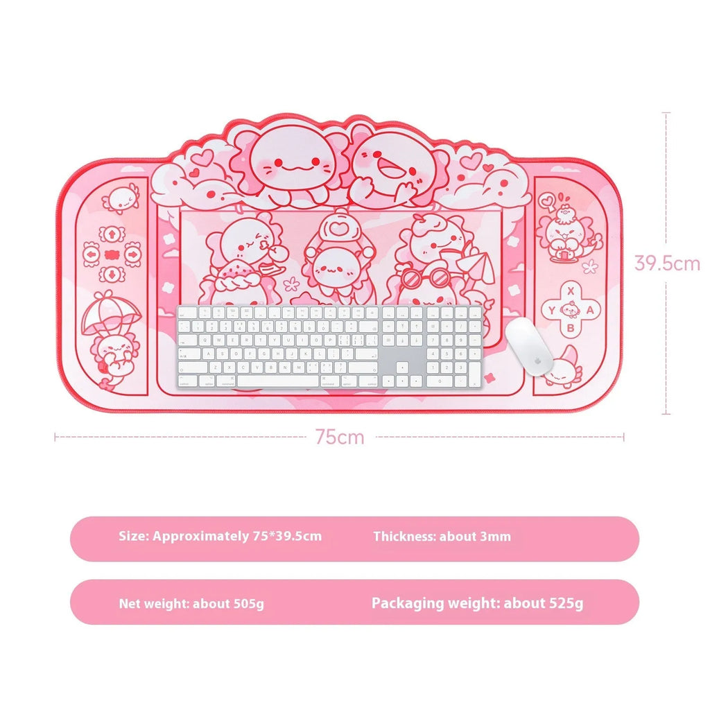 Hexagonal Dragon Doll anime design large mouse pad measuring 75cm wide