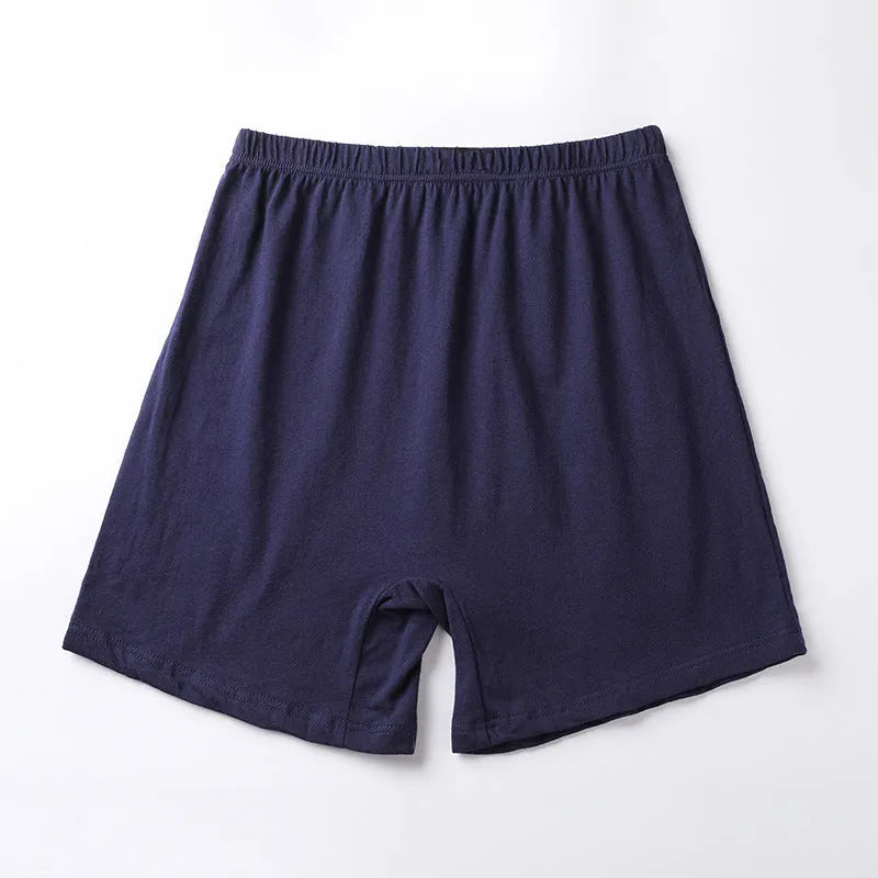 Men's solid colour modal boxer shorts with high waist in black, displayed flat.