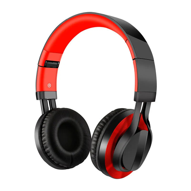 Black wired over-ear headphones with a microphone and 3.5mm plug for mobile phone karaoke and bass audio.