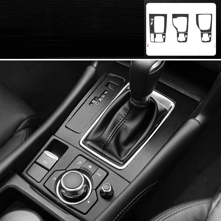 Car interior decorative adhesive film sticker kit for centre console and dashboard modification.