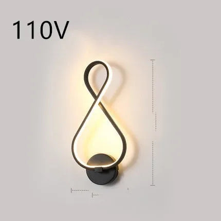 Nordic style LED wall lamp with a silicone shade mounted on a bedroom wall