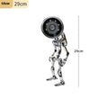 Creative robot-shaped study atmosphere light with custom graphic design in copper or silver finish