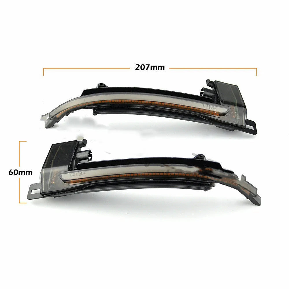 Audi B8 dynamic LED mirror turn signal in black or white finish