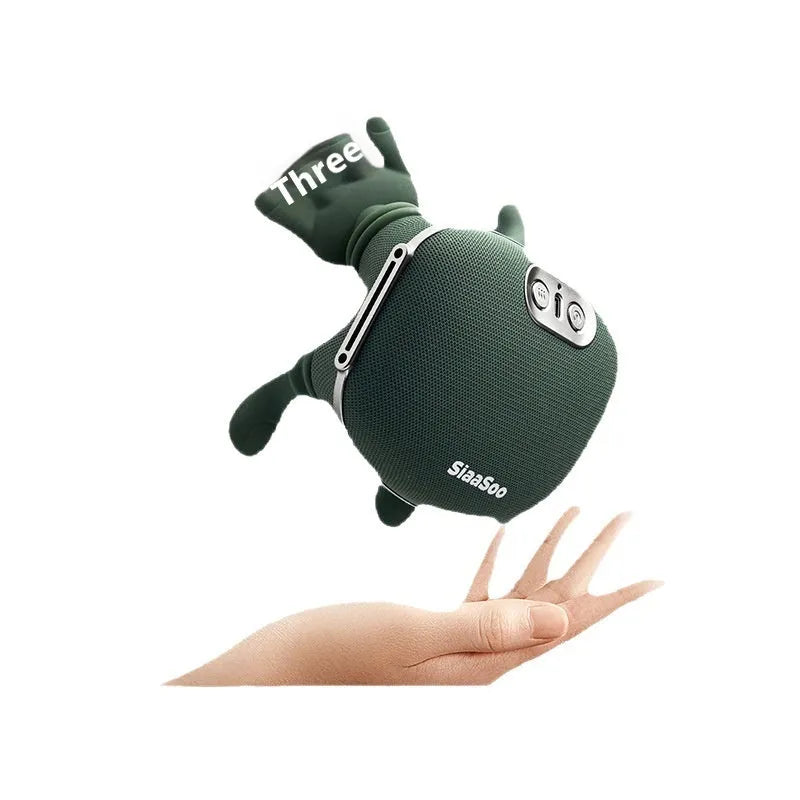 Rechargeable hand shoulder neck massager in N7 moss green colour for adult home use
