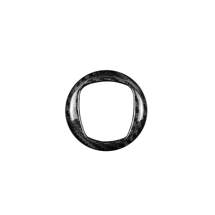 Real dry carbon carbon fibre decorative sticker frame for car steering wheel in black or red