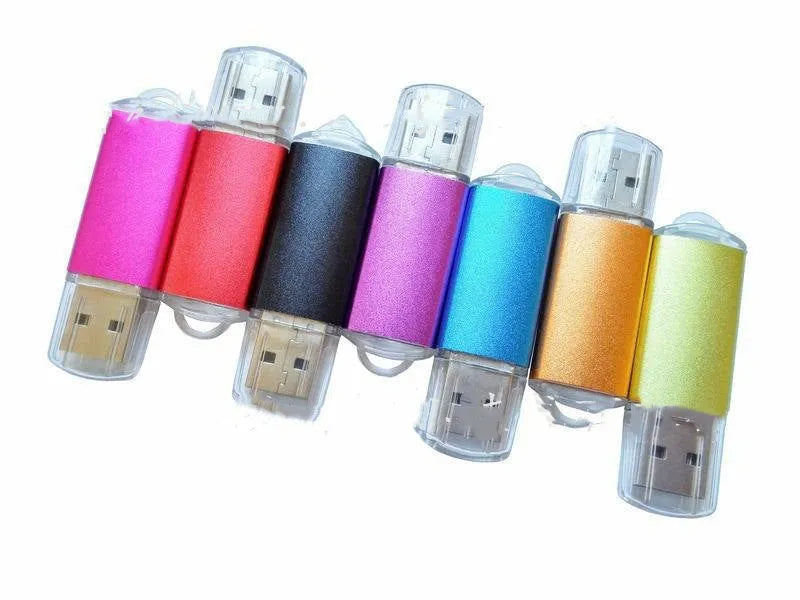 USB software encryption dongle with metal shell in seven colour options showing compact 50mm design