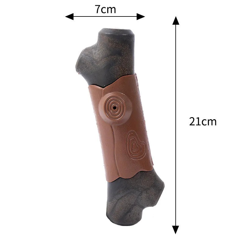 Indestructible nylon dog chew toy with squeaker for large breed aggressive chewers