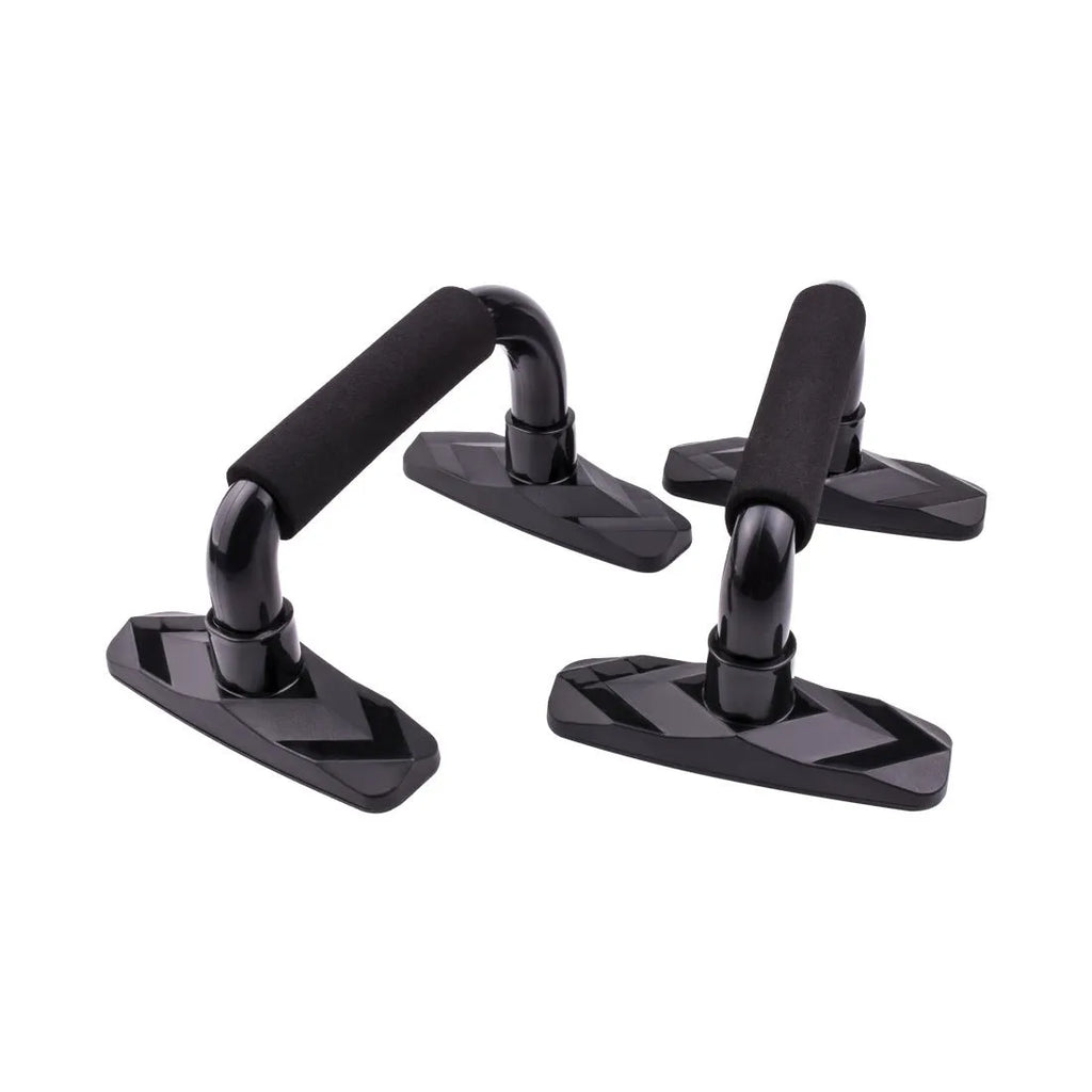 I-shaped push up bars in various colours for arm, chest, core and shoulder muscle training exercises