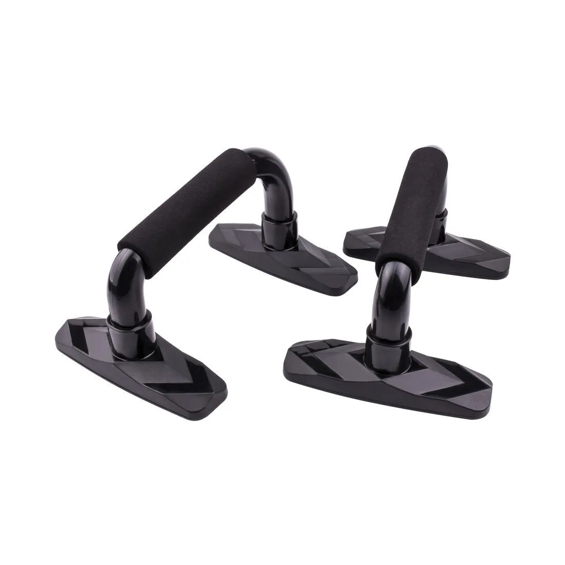 I-shaped push up bars in various colours for arm, chest, core and shoulder muscle training exercises