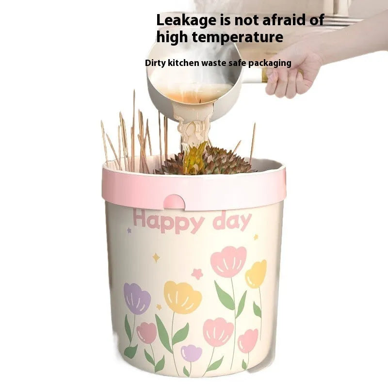 Pink degradable rubbish bags with drawstring closure and argy wormwood mosquito repellent properties