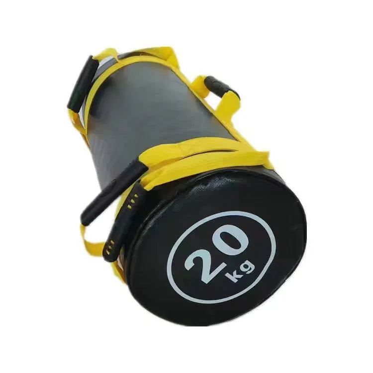 White PVC fitness power bag training sandbag for weight lifting and strength exercises