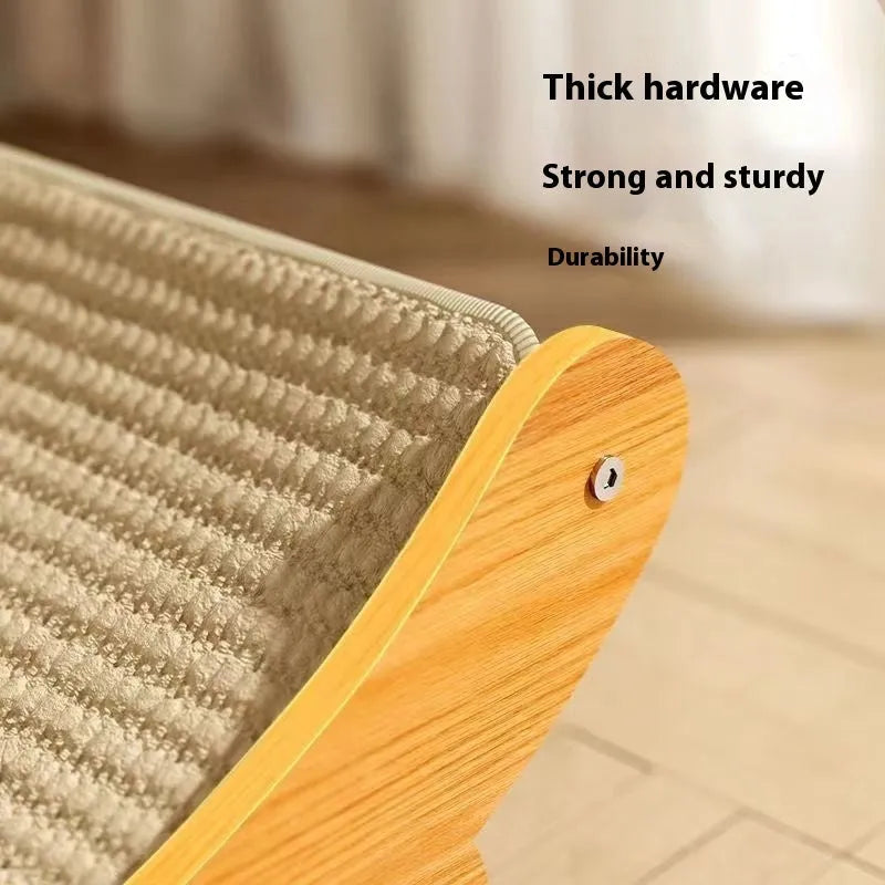 Sisal cat scratch board with replaceable surface in pastoral style design