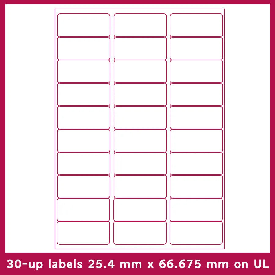 Pack of A4 FBA label paper sheets showing various pre-printed grid formats for barcodes.