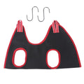 Pet grooming hammock restraint bag hanging with mesh fabric and adjustable zippers