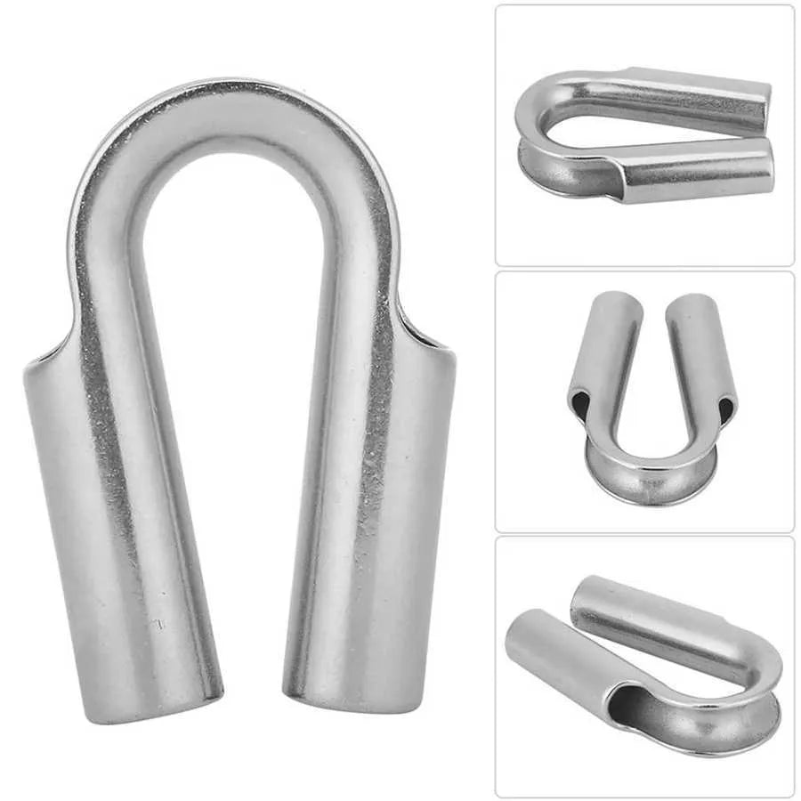 Stainless steel tubular chicken heart style round sleeve ring for mechanical fastening.