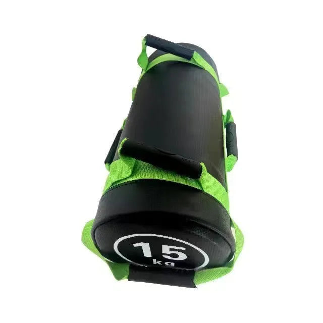 White PVC fitness power bag training sandbag for weight lifting and strength exercises