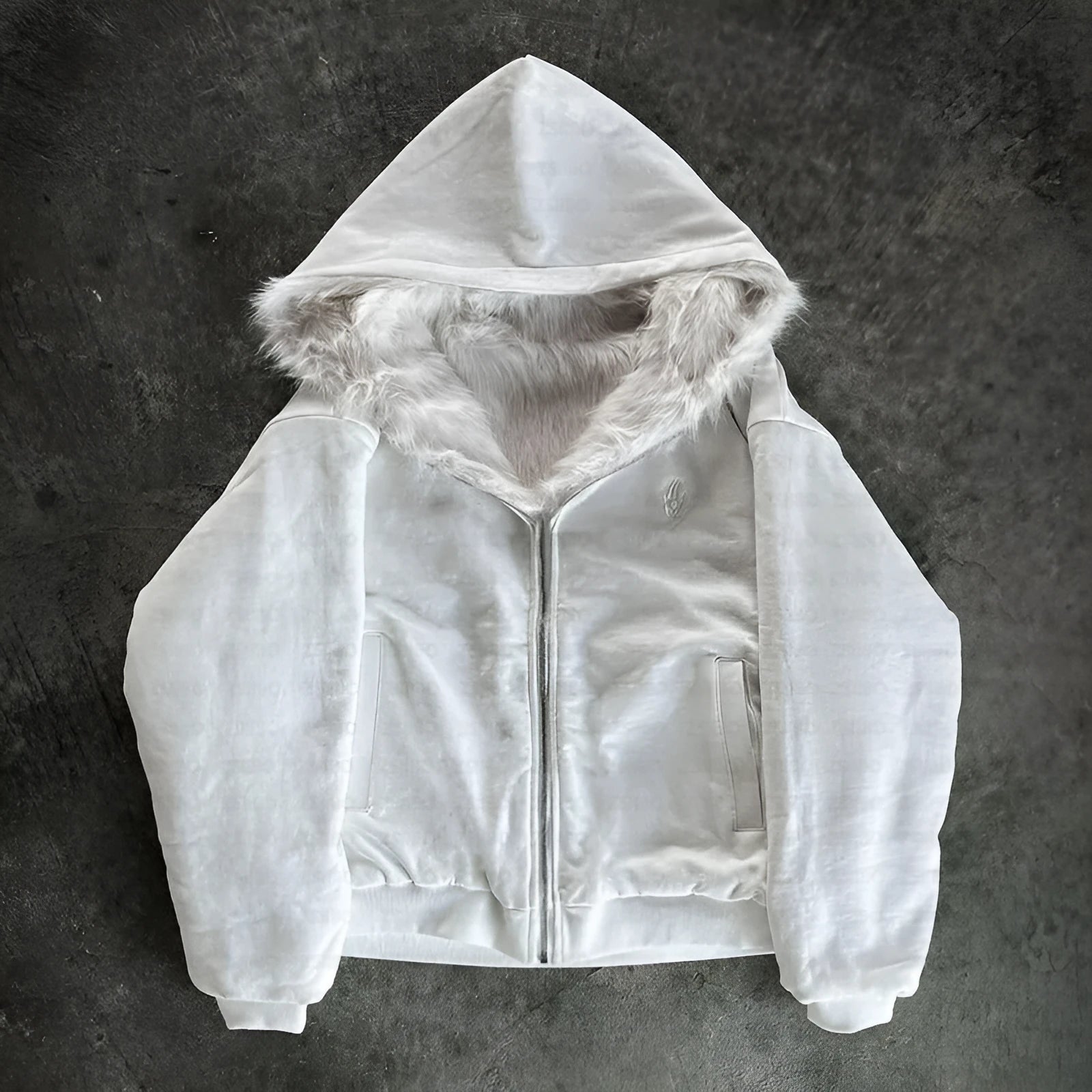 Casual baggy coat in black or white with loose cardigan style and long sleeves