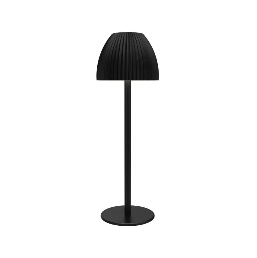 Ins pattern dimmable night lamp in thin round bottom black or white with USB charging