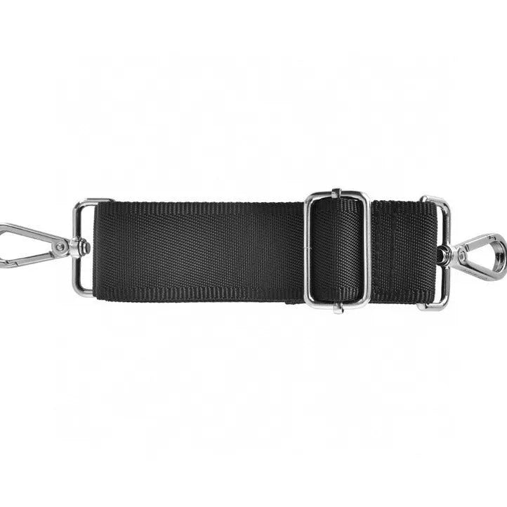 Black waterproof Oxford cloth laptop bag showing multi-pocket organisation and lock feature