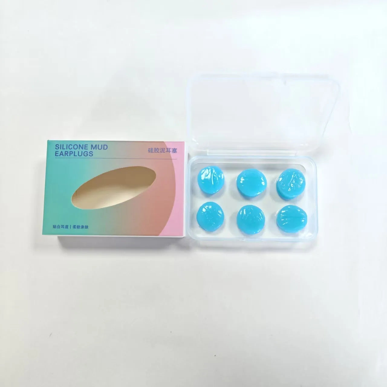 Pack of soundproof silicone earplugs for sleep anti-noise ladies comfort fit reusable swimming wading